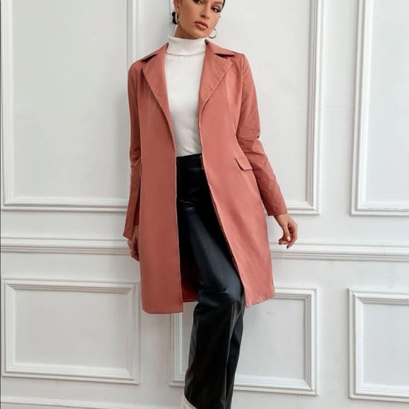 Jackets & Blazers - Open front trench coat